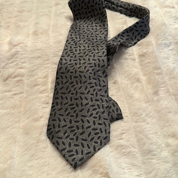 Vito Rufolo Italy 100% Silk Tie black gold metallic - Picture 2 of 4